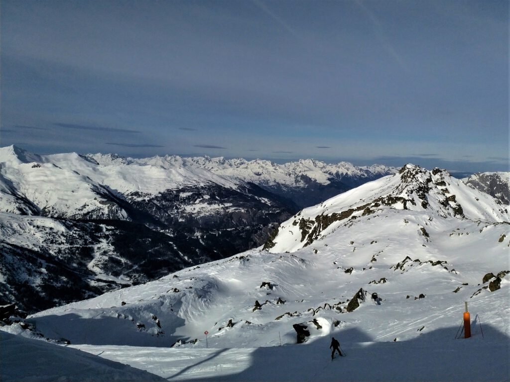 Wintersport Galibier Thabor uitzicht op Maurienne vallei