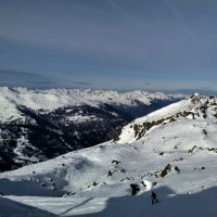 Wintersport Galibier Thabor uitzicht op Maurienne vallei